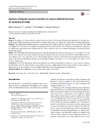 Options of Bipolar Muscle Transfers to Restore Deltoid Function: an Anatomical Study