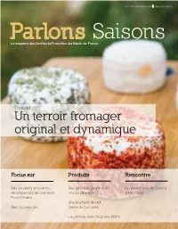 Un Terroir Fromager Original Et Dynamique