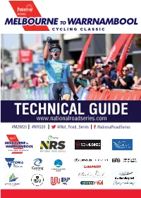 2020 Melbourne to Warnambool Technical Guide