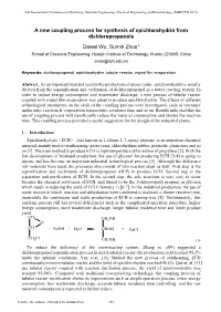 A New Coupling Process for Synthesis of Epichlorohydrin from Dichloropropanols