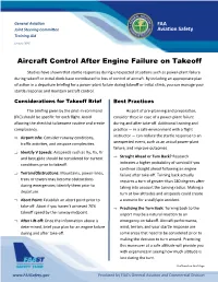 Aircraft Control After Engine Failure on Takeoff
