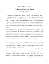 An Encoded Saturnian Theme Peter Mark Adams