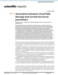 Association Between Visual Field Damage and Corneal Structural