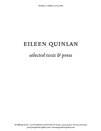 Eileen Quinlan Selected Texts & Press