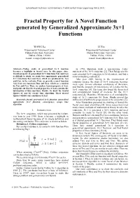 Fractal Property for a Novel Function Generated by Generalized Approximate 3X+1 Functions