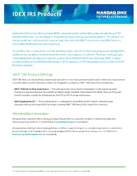 IDEX IRS Products