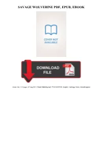 PDF Download Savage Wolverine