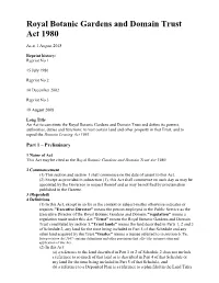 Royal Botanic Gardens and Domain Trust Act 1980