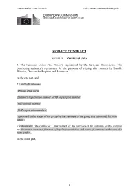 Service Contract Conditions of January 2016
