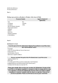 Stakeholder Reference: Document Reference