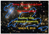 String Theory Landscape and the Swampland Cumrun Vafa Harvard