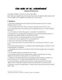 The Rule of St. Columbanus* (Regula Monachorum)