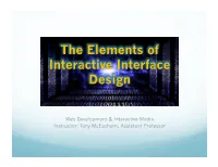 Web Development & Interactive Media Instructor