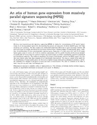An Atlas of Human Gene Expression from Massively Parallel Signature Sequencing (MPSS)