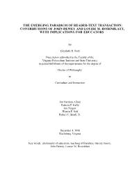 Contributions of John Dewey and Louise M