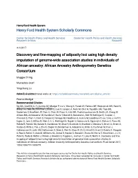 Discovery and Fine-Mapping of Adiposity Loci Using High Density