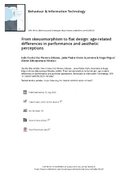 From Skeuomorphism to Flat Design: Age-Related Differences in Performance and Aesthetic Perceptions