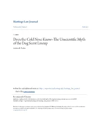 The Unscientific Myth of the Dog Scent Lineup