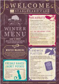 View Or Download the Stableyard Cafe Menu