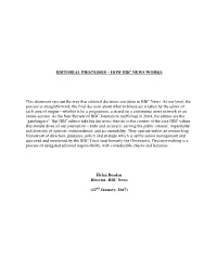 Editorial Processes – How Bbc News Works