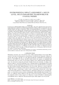 Environmental Impact Assessment: a Multi- Level, Multi-Parametric Framework for Coastal Waters