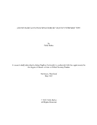 Online Radicalization Behaviors by Violent Extremist Type
