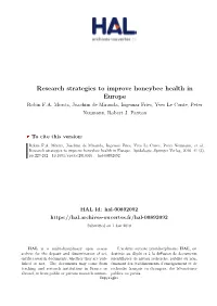 Research Strategies to Improve Honeybee Health in Europe Robin F.A