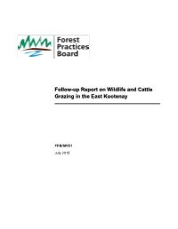 SR51 Follow-Up Report on Wildlife and Cattle Grazing in the East