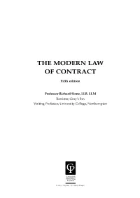 The Modern Law of Contract