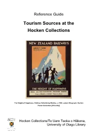 Tourism Sources at the Hocken Collections