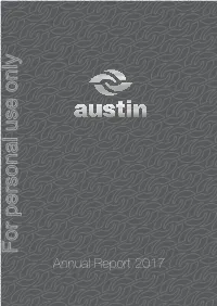 2017 for Personal Use Only Austin 2017