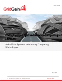 A Gridgain Systems In-Memory Computing White Paper