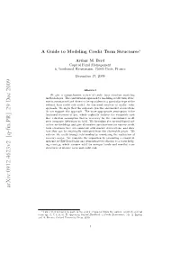 A Guide to Modeling Credit Term Structures∗