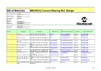 Bill of Materials MIC45212 Current Sharing Ref