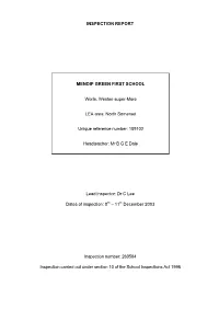 INSPECTION REPORT MENDIP GREEN FIRST SCHOOL Worle