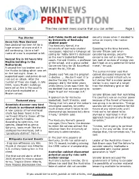 June 12, 2006 the Free-Content News Source That You Can Write! Page 1