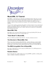 Musicxml 3.0 Tutorial