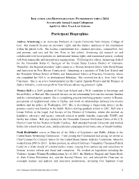 Participant Biographies