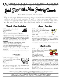 Quick Fixes with Mixes Featuring Desserts.Pmd