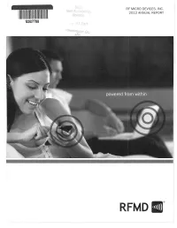 Rf Micro Devices Inc 2012 Annual Report
