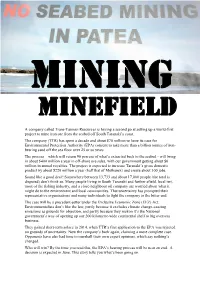 Seabed Mining (KASM), Posted a Facebook Page Inviting People to Turn up at the Stadium When Hearings Began