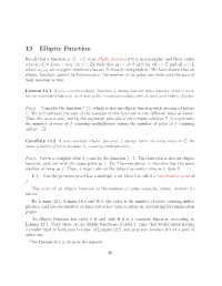 13 Elliptic Function
