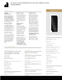 30” Built-In Refrigerator Column (Right-Hand Door Swing)