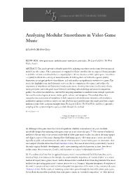 Analyzing Modular Smoothness in Video Game Music