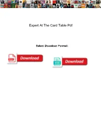 Expert at the Card Table Pdf