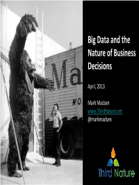 Big Data and the Nature of Business Decisions