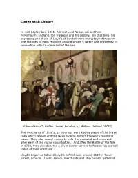 Coffee with Chicory, Part 1