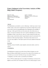 Expert Judgment in the Uncertainty Analysis of Dike Ring Failure Frequency