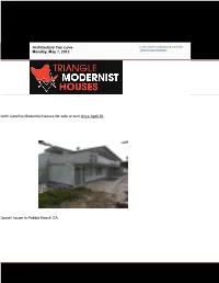 From: Triangle Modernist Houses