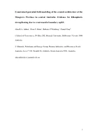 Gravity Modeling of a Crust-Mantle Boundary Offset Beneath Central